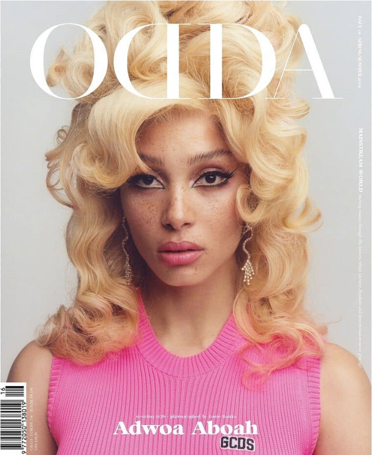 Adwoa Aboah featured on the Odda cover from February 2019