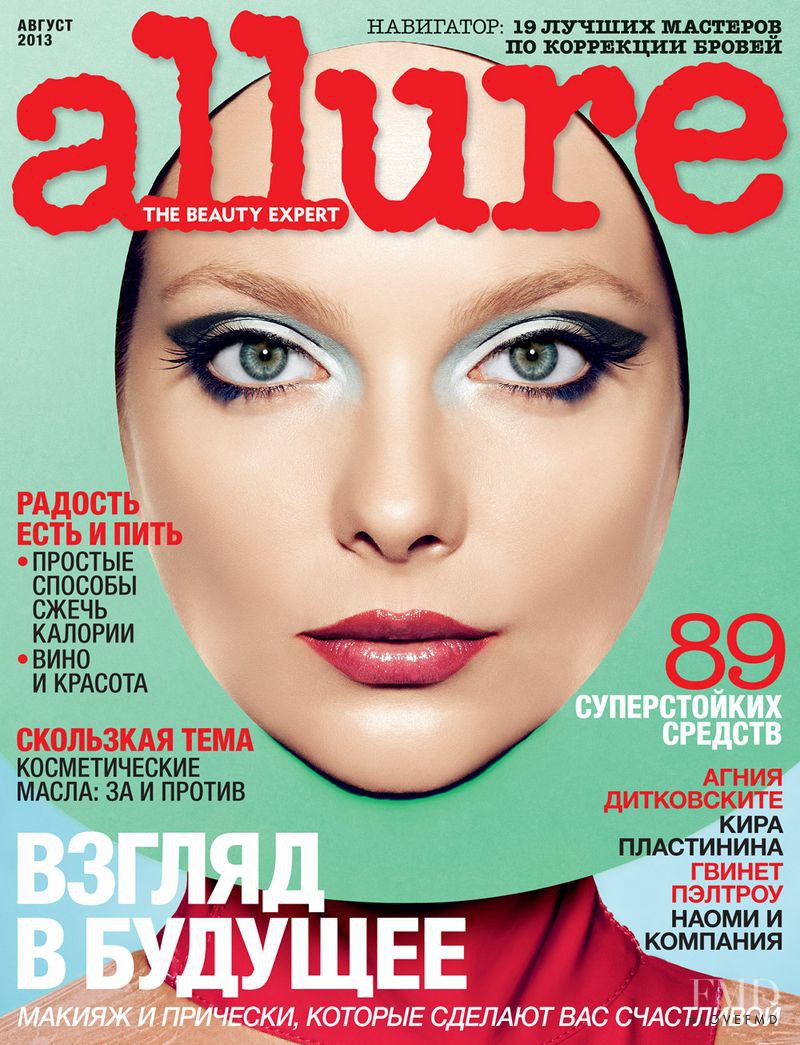 Eniko Mihalik featured on the Allure Russia cover from August 2013