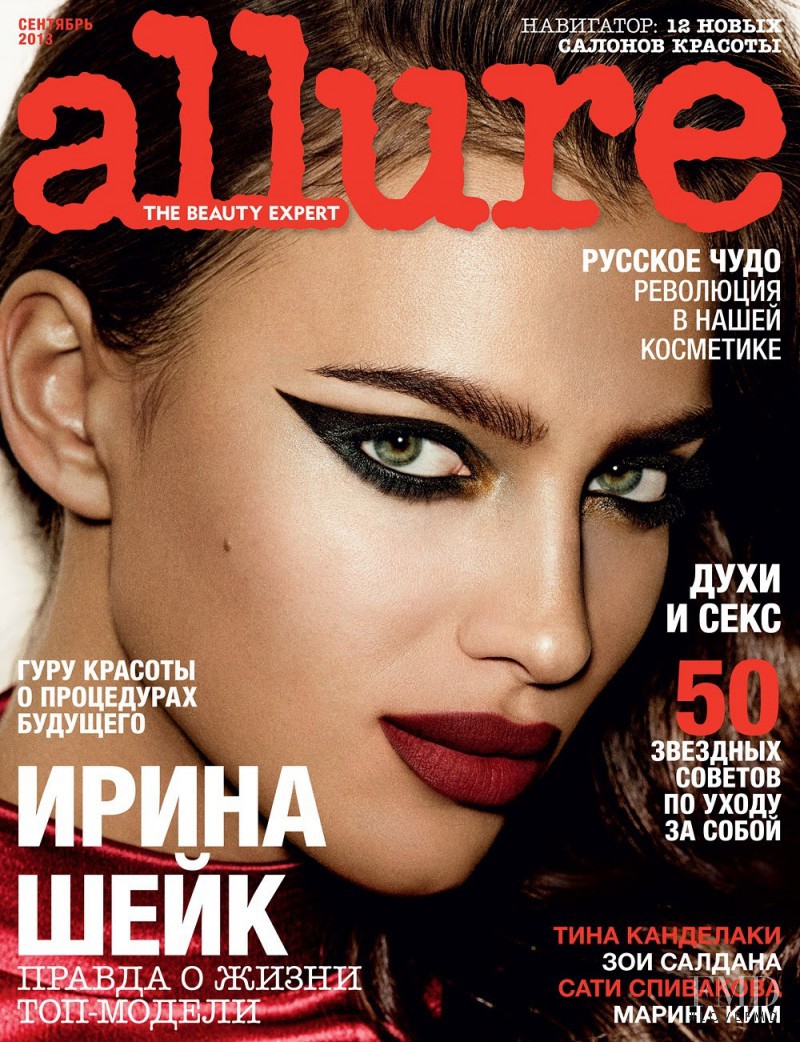 Irina Shayk featured on the Allure Russia cover from September 2013