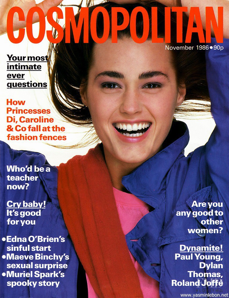 Yasmin Le Bon featured on the Cosmopolitan France cover from November 1986