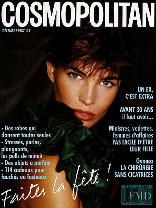 Laurence Treil featured on the Cosmopolitan France cover from December 1987