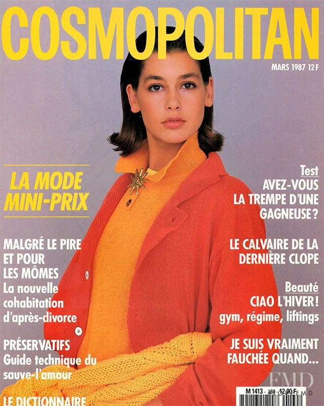 Stephanie Janes featured on the Cosmopolitan France cover from March 1987