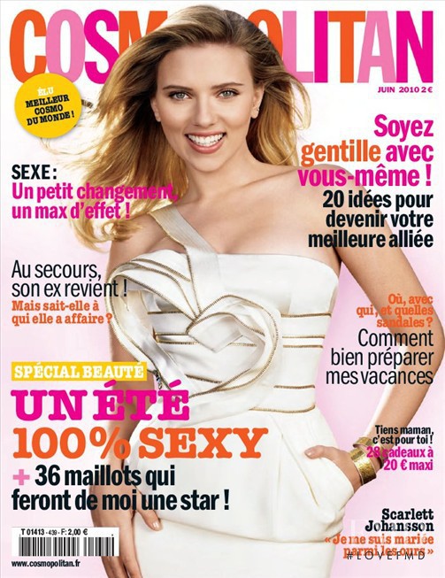 Scarlett Johansson featured on the Cosmopolitan France cover from June 2010