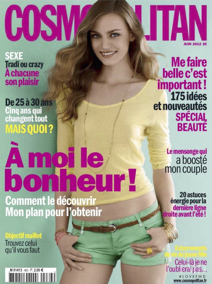 Zuzana Kopuncova featured on the Cosmopolitan France cover from June 2012