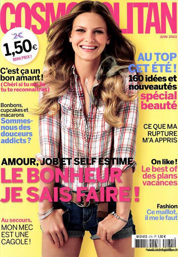 Leeny Ivanisvili featured on the Cosmopolitan France cover from June 2013