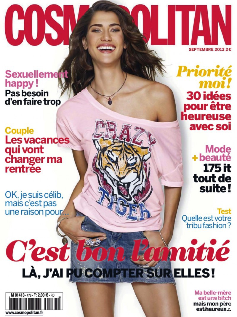 Guisela Rhein featured on the Cosmopolitan France cover from September 2013