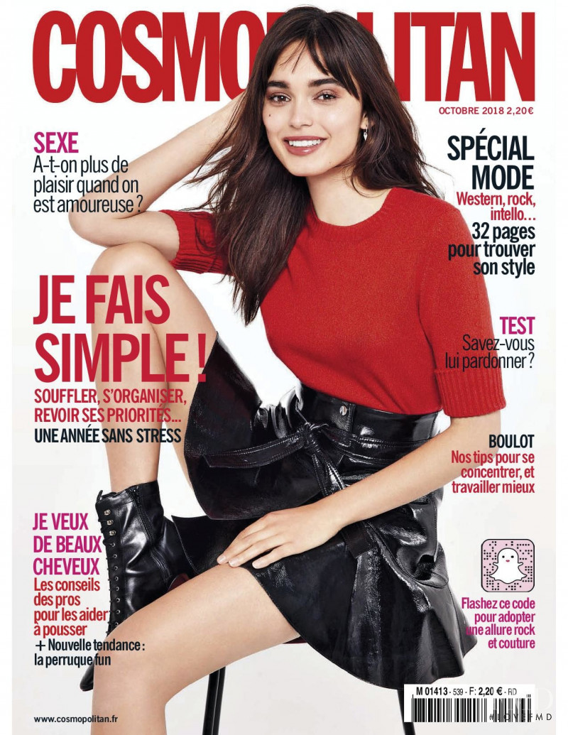 Solange Smith featured on the Cosmopolitan France cover from October 2018
