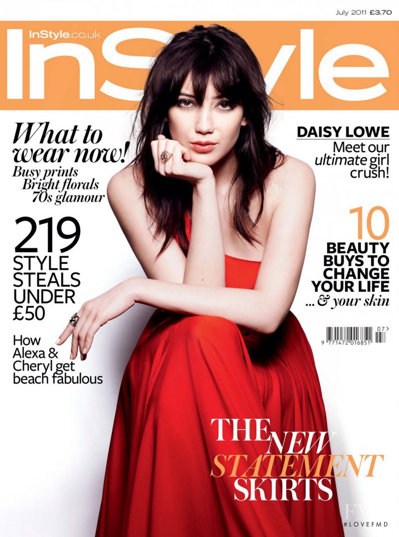 Daisy Lowe featured on the InStyle UK cover from July 2011