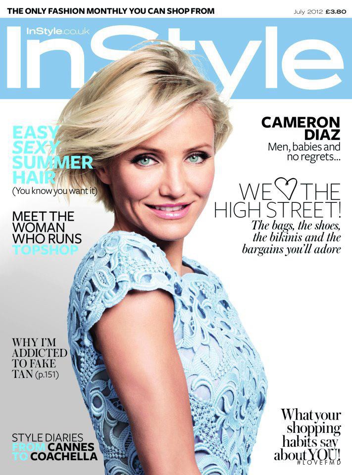Cameron Diaz featured on the InStyle UK cover from July 2012