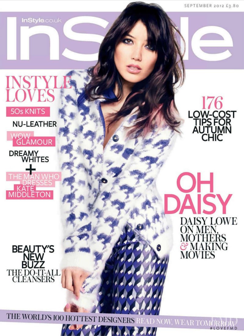 Daisy Lowe featured on the InStyle UK cover from September 2012