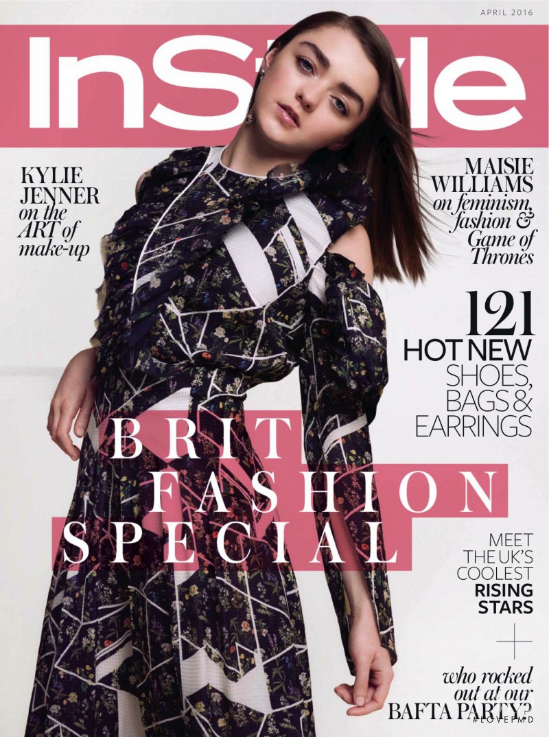 Maisie Williams featured on the InStyle UK cover from April 2016