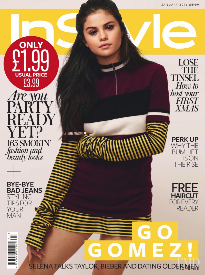 Selena Gomez featured on the InStyle UK cover from January 2016