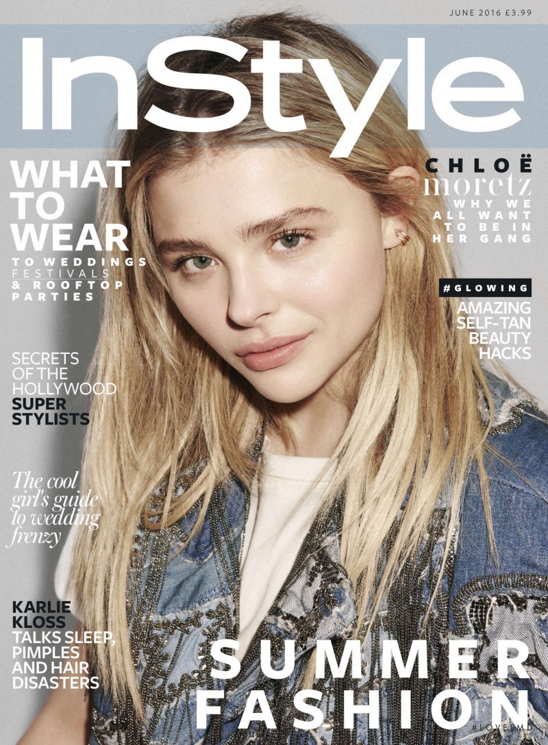 Chloe Moretz featured on the InStyle UK cover from June 2016