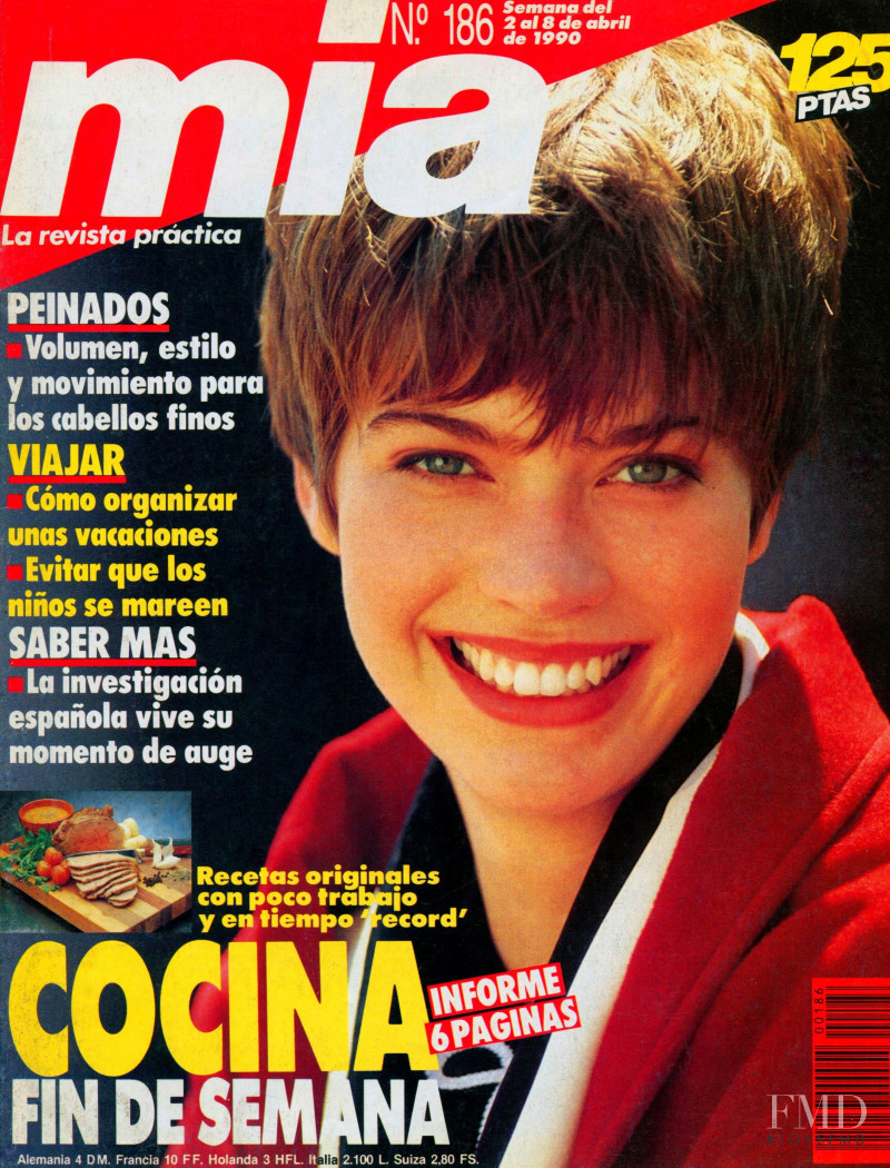 Tabatha Bergin featured on the Mia cover from April 1990