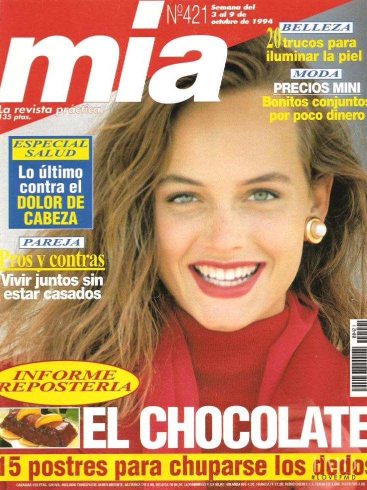 Amber Valletta featured on the Mia cover from October 1994