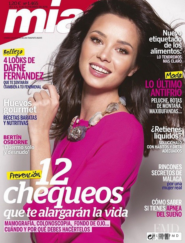 Dafne Fernández featured on the Mia cover from November 2014