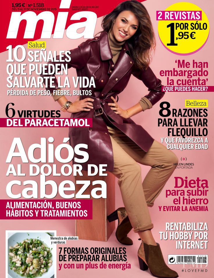 Helen Lindes featured on the Mia cover from November 2015