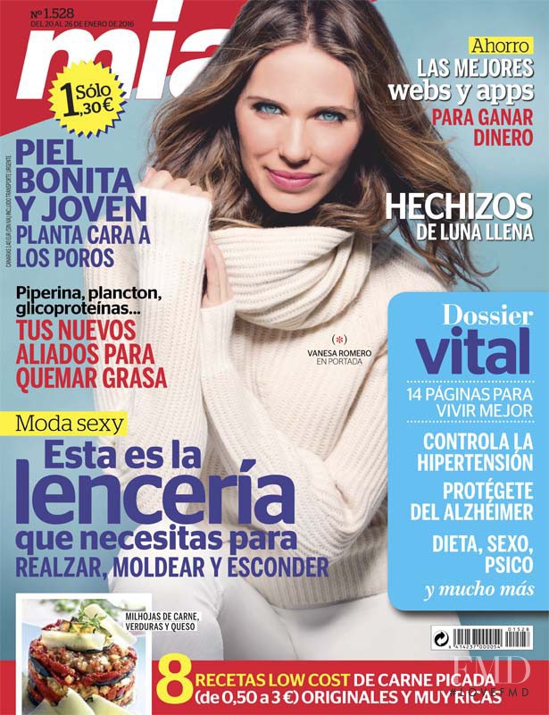 Vanesa Romero featured on the Mia cover from January 2016