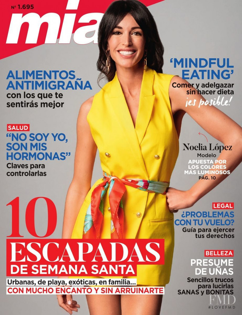 Noelia López featured on the Mia cover from April 2019