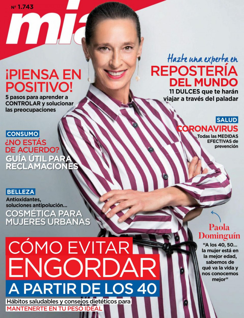 Paola Dominguin featured on the Mia cover from March 2020