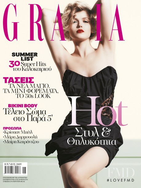  featured on the Grazia Greece cover from June 2009