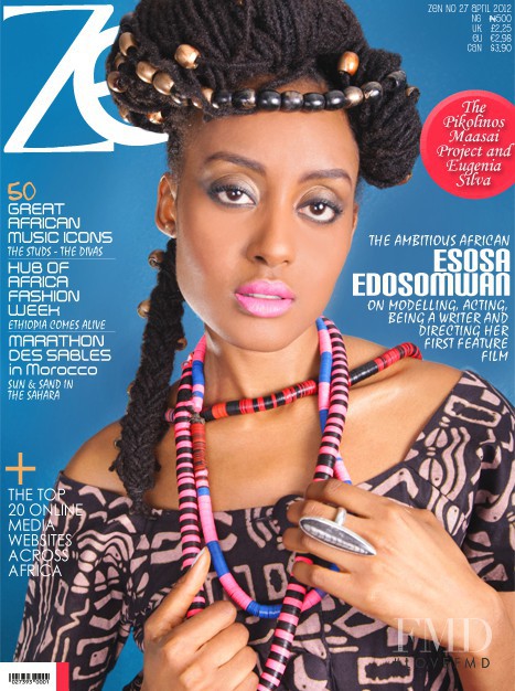 Esosa Edosomwan featured on the Zen Magazine Africa cover from April 2012