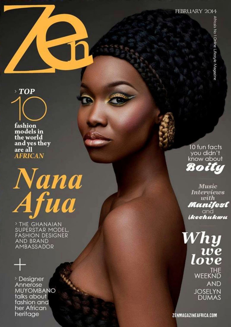 Nana Afua featured on the Zen Magazine Africa cover from February 2014