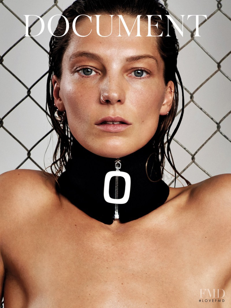 Daria Werbowy featured on the Document Journal cover from March 2015