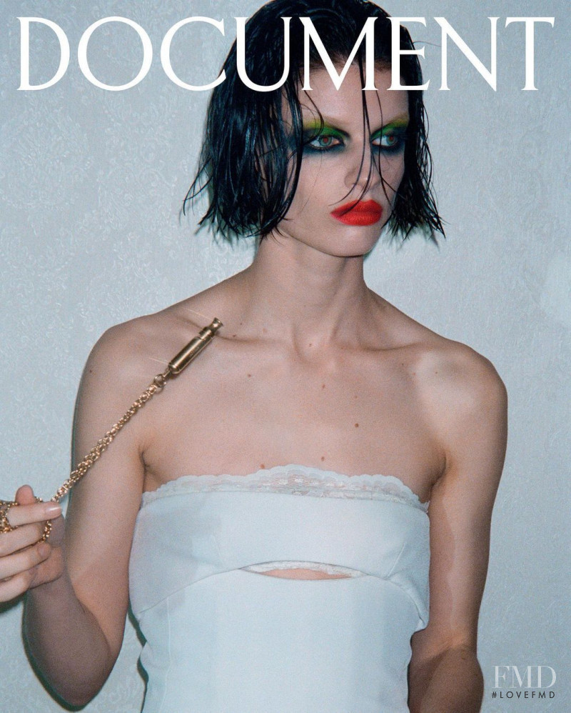 Mila van Eeten featured on the Document Journal cover from December 2021