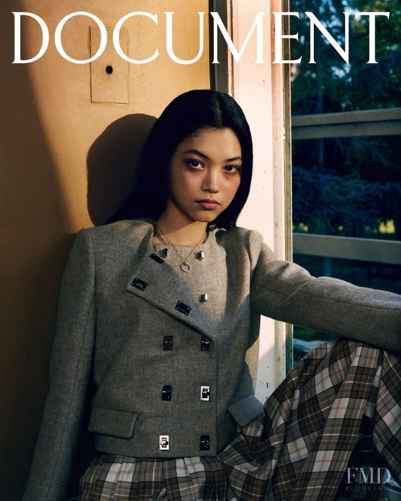 Mika Schneider featured on the Document Journal cover from December 2021