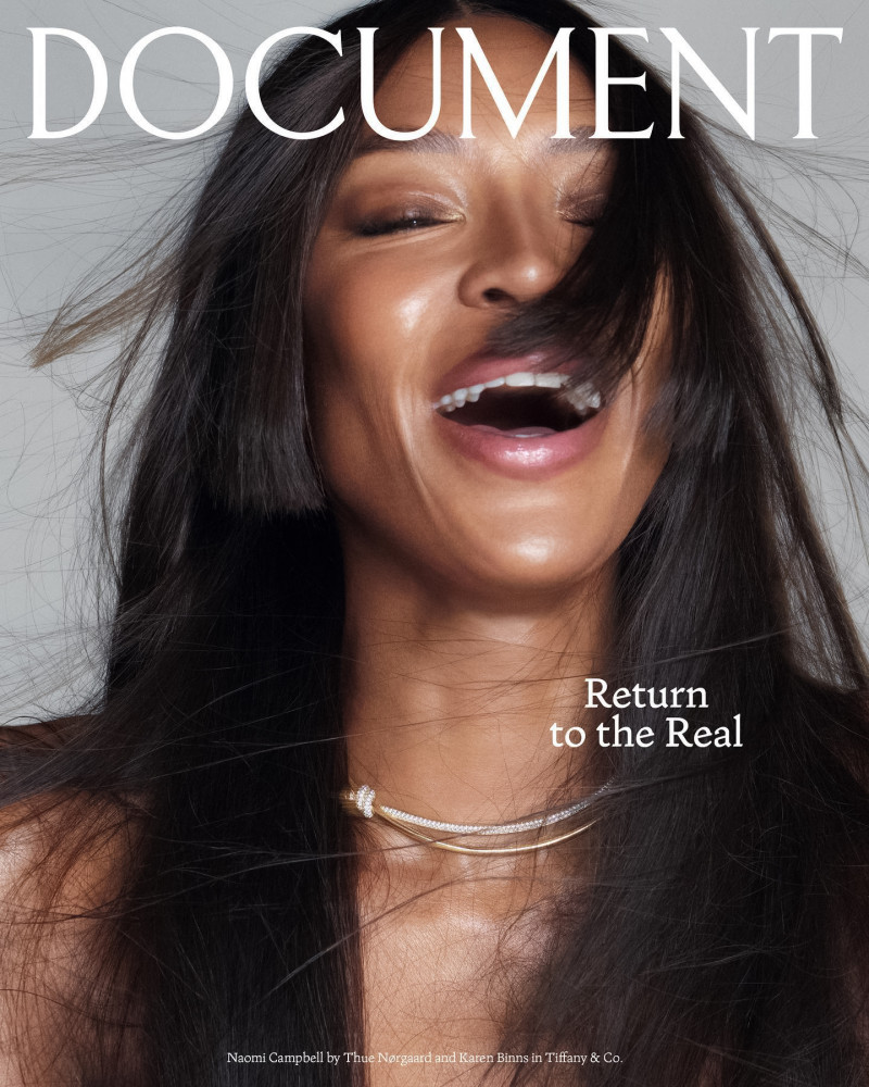 Naomi Campbell featured on the Document Journal cover from February 2023