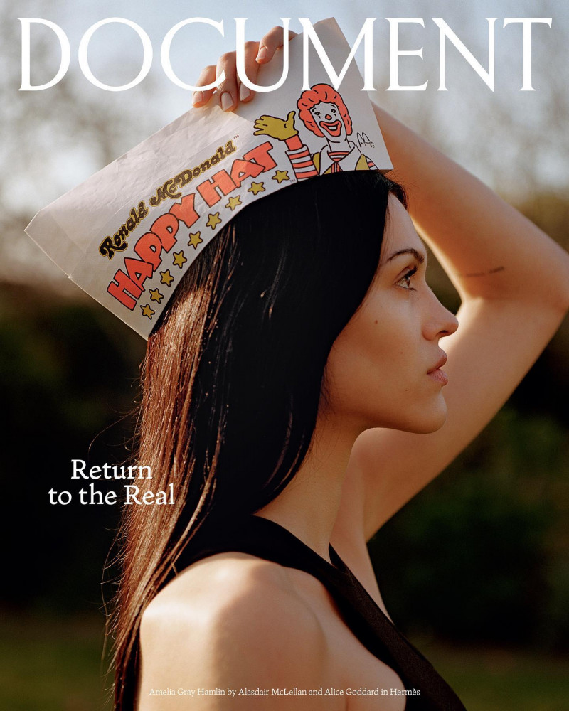 Amelia Gray Hamlin featured on the Document Journal cover from February 2023