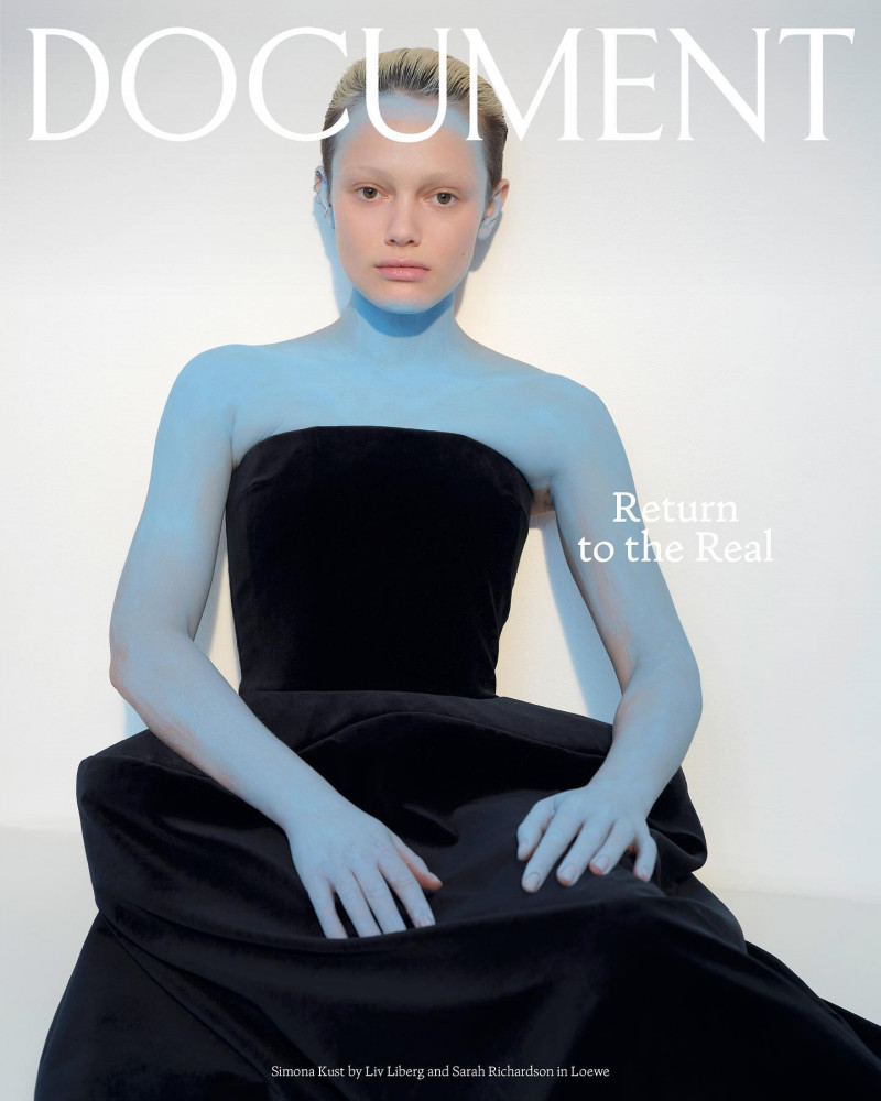 Simona Kust featured on the Document Journal cover from February 2023