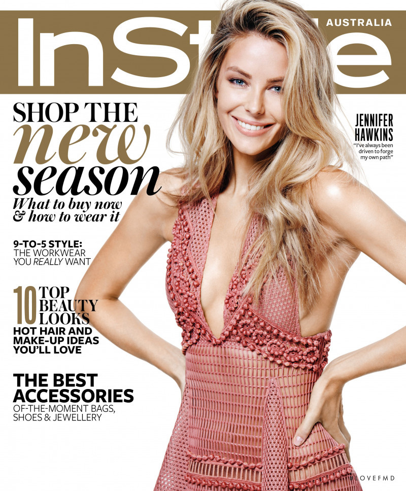 Jennifer Hawkins featured on the InStyle Australia cover from March 2016