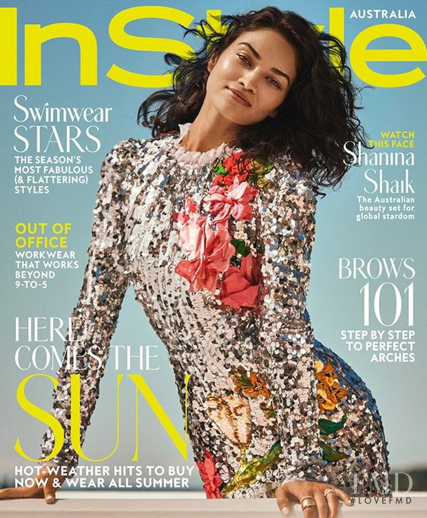 Shanina Shaik featured on the InStyle Australia cover from November 2016