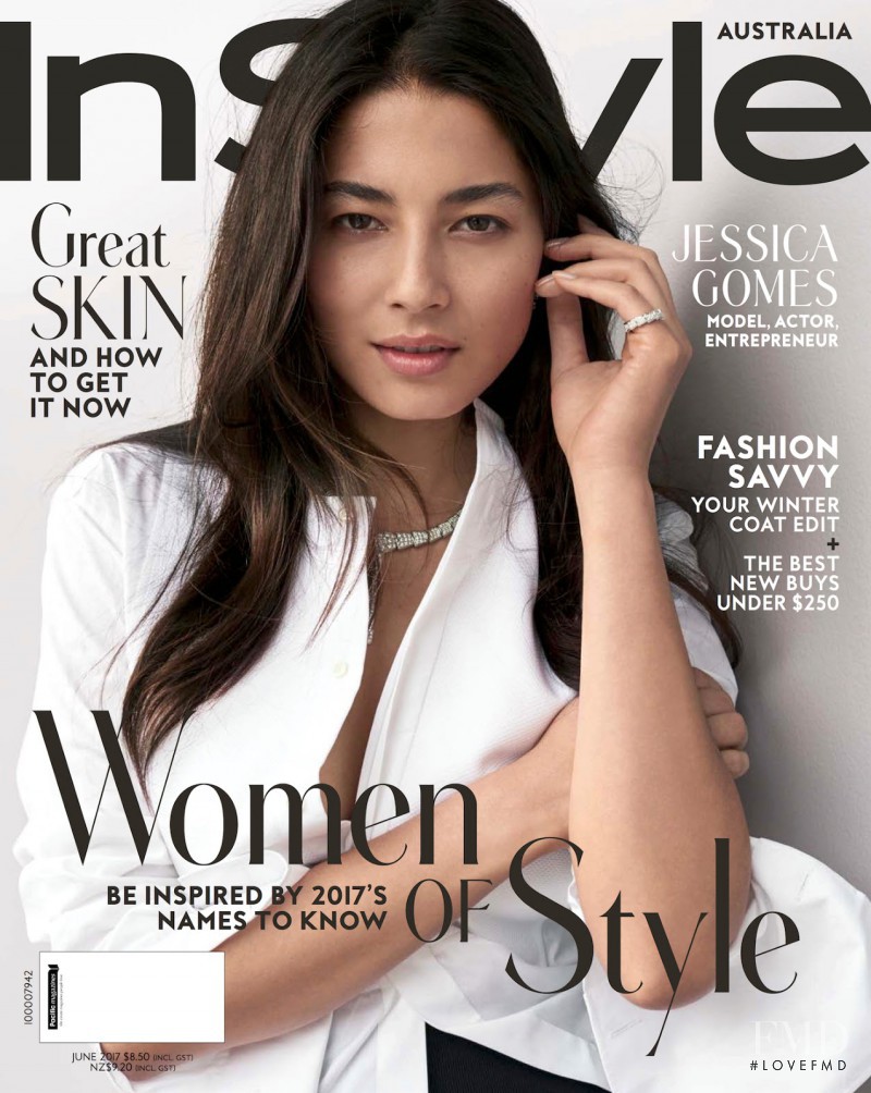 Jessica Gomes featured on the InStyle Australia cover from June 2017