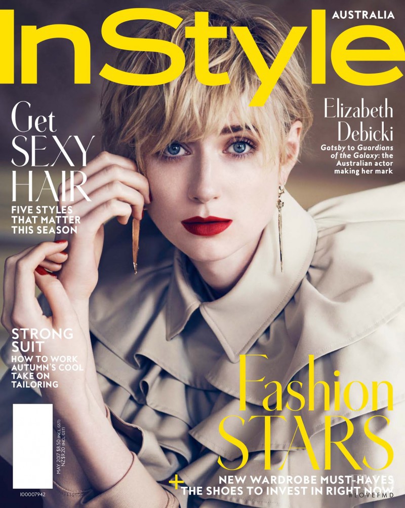Elizabeth Debicki featured on the InStyle Australia cover from May 2017