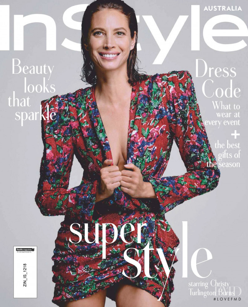 Christy Turlington featured on the InStyle Australia cover from December 2018