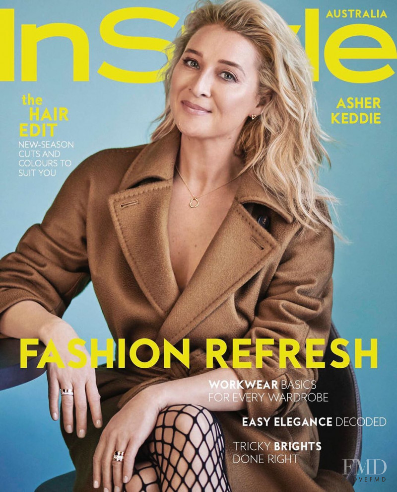 Asher Keddie featured on the InStyle Australia cover from August 2019