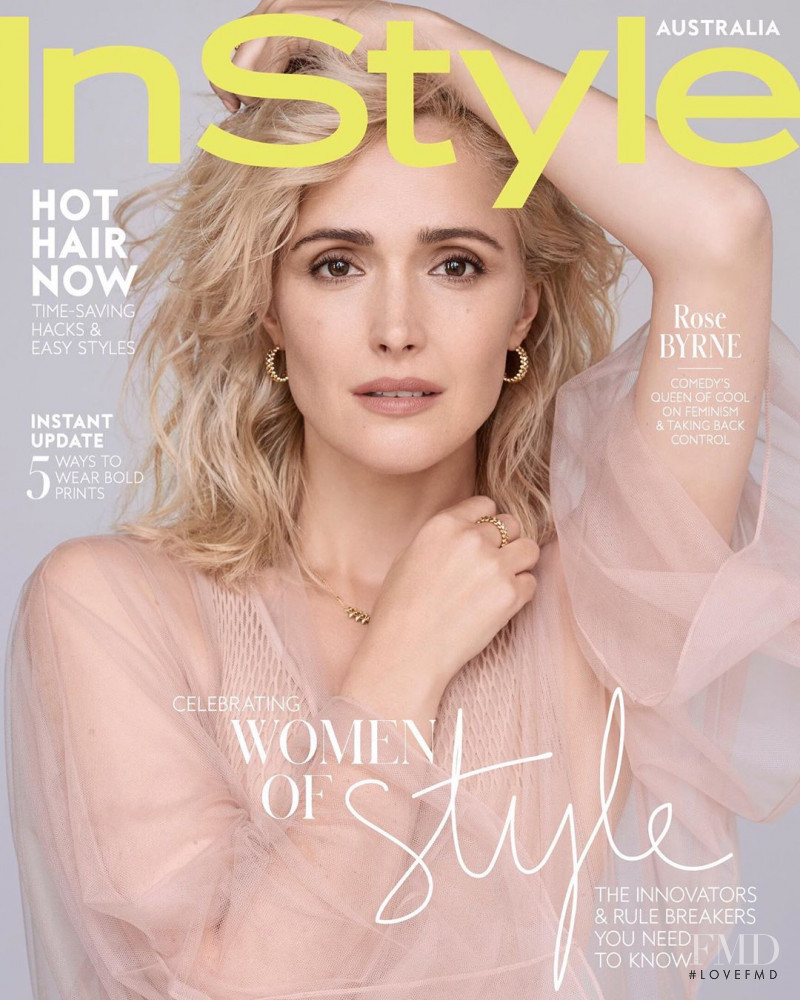 Rose Byrne featured on the InStyle Australia cover from June 2019
