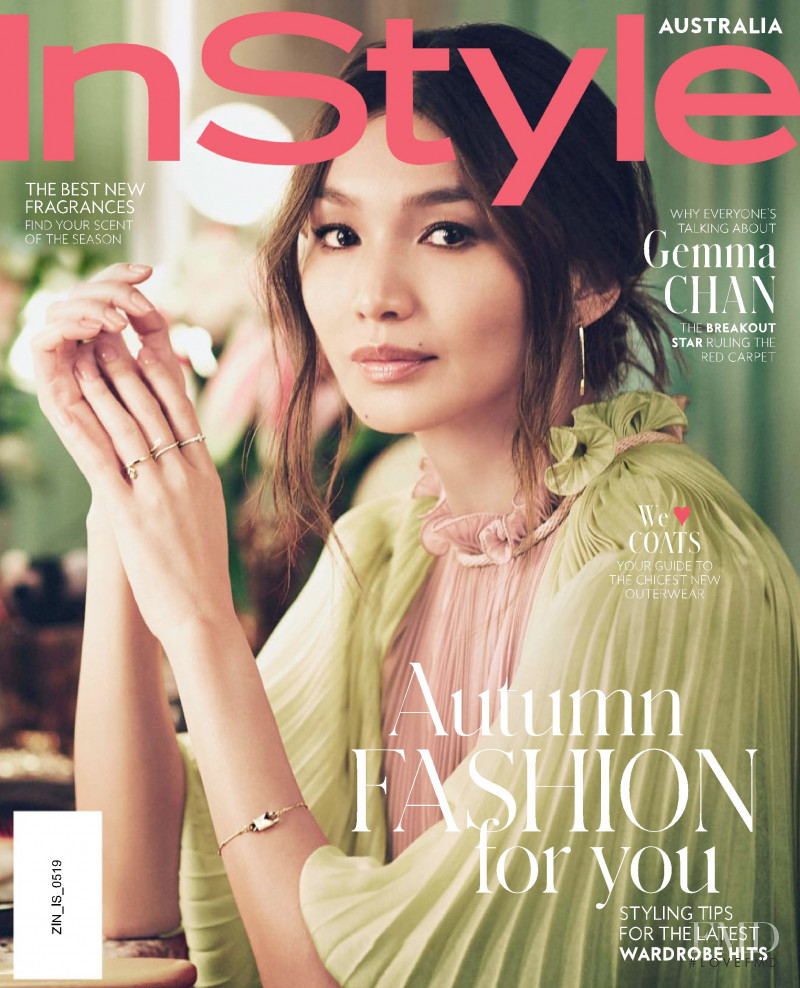 Gemma Chan featured on the InStyle Australia cover from May 2019
