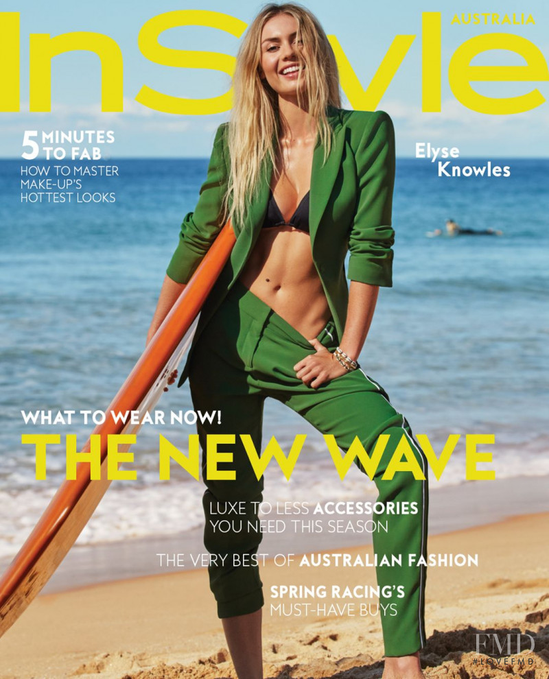 Elyse Knowles featured on the InStyle Australia cover from October 2019