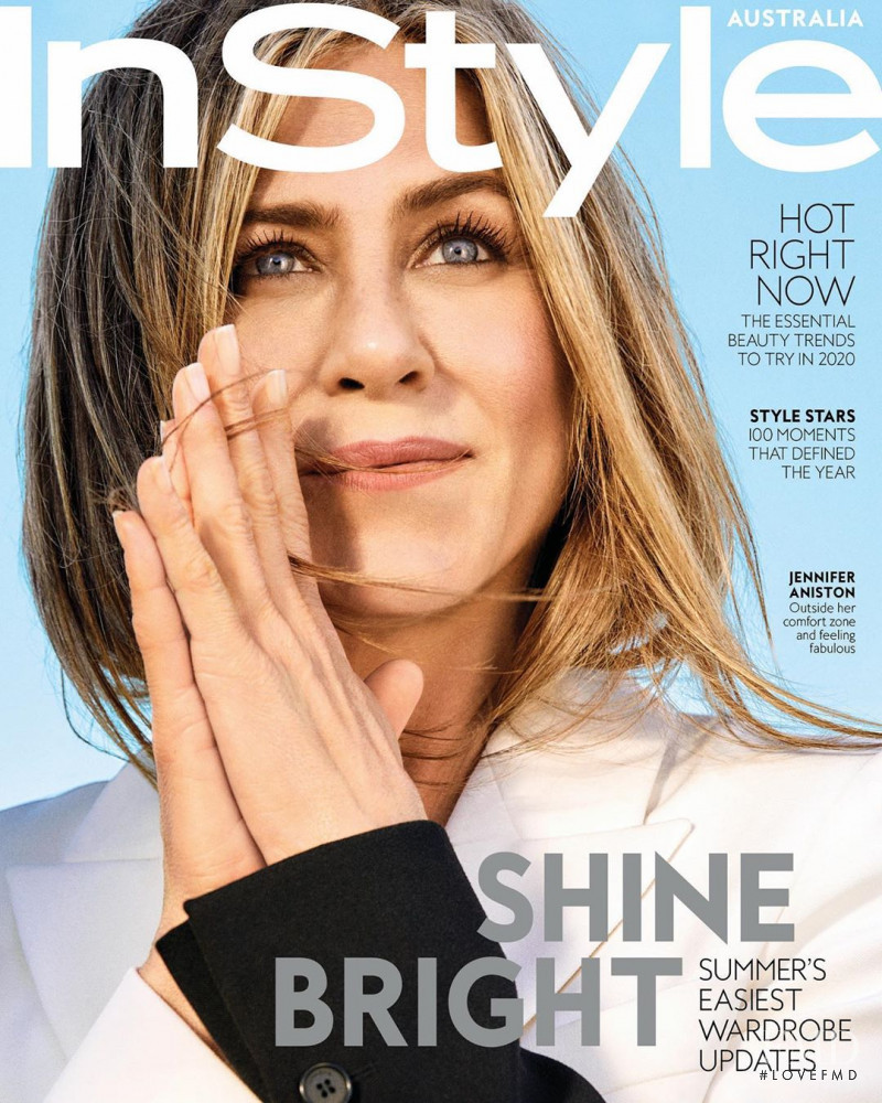 Jennifer Aniston featured on the InStyle Australia cover from January 2020