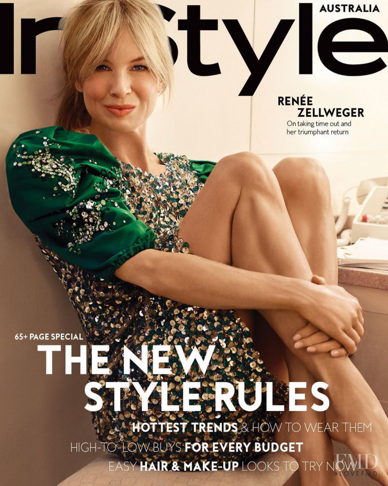 Renee Zellweger featured on the InStyle Australia cover from March 2020