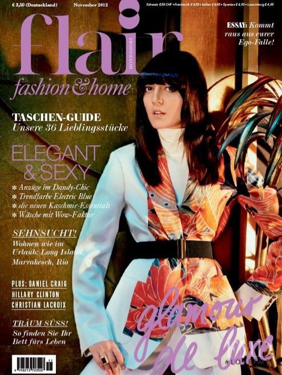 Irina Lazareanu featured on the Flair Germany cover from November 2012