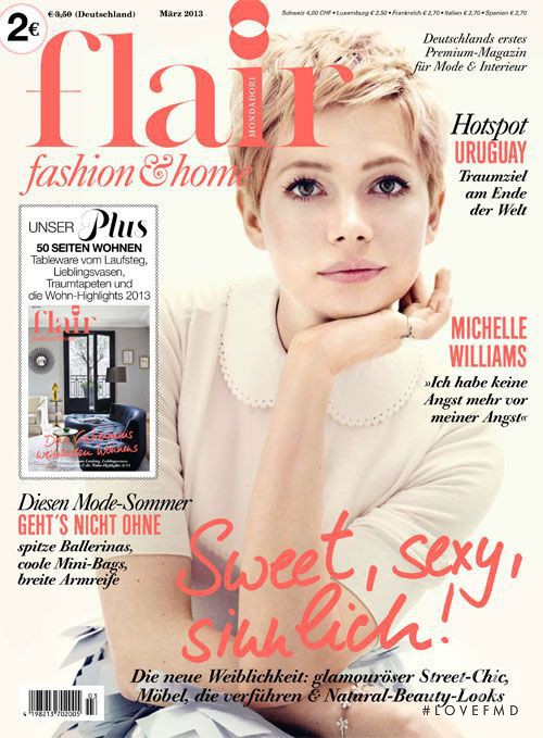 Michelle Williams featured on the Flair Germany cover from March 2013