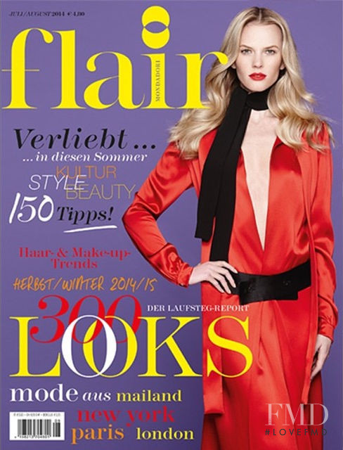 Anne Vyalitsyna featured on the Flair Germany cover from July 2014