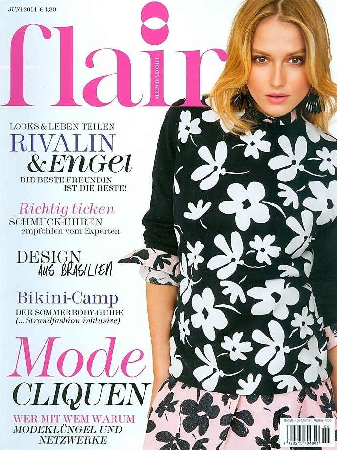 Erika Palkovicova featured on the Flair Germany cover from June 2014