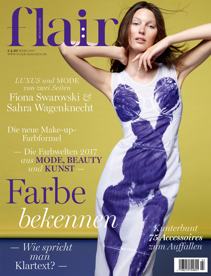 Veroniek Gielkens featured on the Flair Germany cover from March 2017