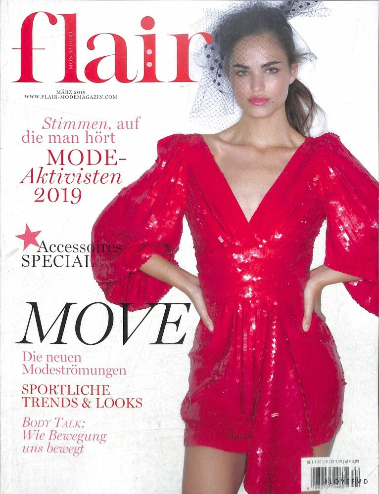 Robin Holzken featured on the Flair Germany cover from March 2019